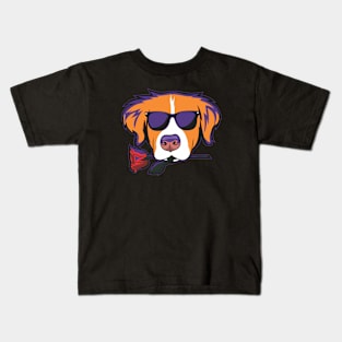 Nova Scotia Duck Tolling Retriever Toller Bite A Rose Neon Color Kids T-Shirt